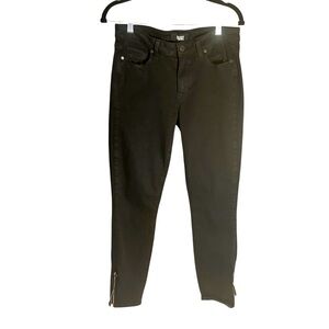 Paige Verdugo Crop Ankle Zip Black Jeans Sz 30